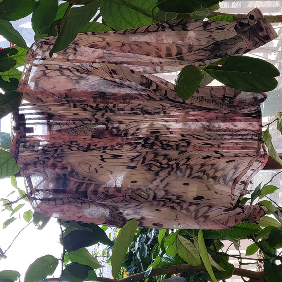 Jennifer Lopez Sheer Blouse Petite Small - Picture 3 of 8